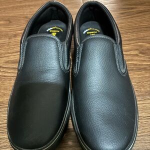 Elegant Black Leather Slip-On Loafers